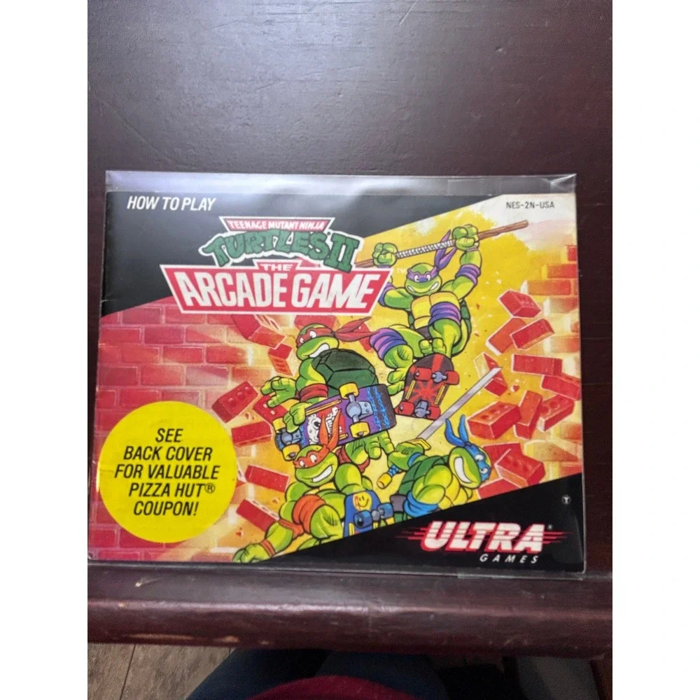 TMNT II The Arcade Game NES Nintendo Ultra Games NES-2N-USA with Manual